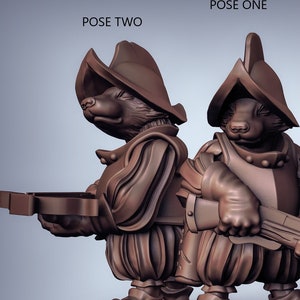 Badger Ranger Crossbows 28mm or 32mm Miniatures Resin Printed Dungeons and Dragons, Pathfinder, Tabletop for Display or Redwall style DSL