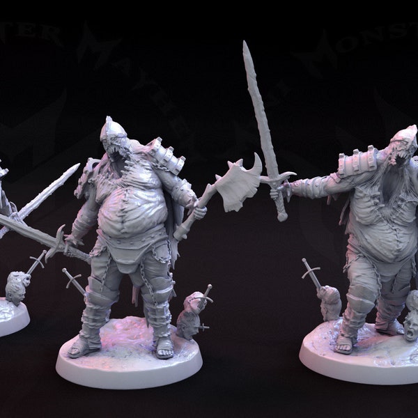 Undead Demon Masochistic Warrior 3D Resin Printed Miniature D&D Dungeons and Dragons Pathfinder Mini Monster Mayhem Display/RPG