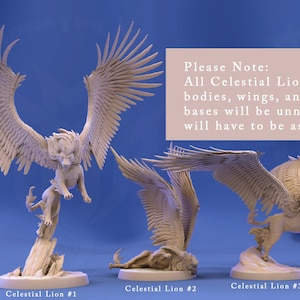 Celestial Winged Lion 3D Resin Printed Miniatures Dungeons and Dragons Pathfinder Tabletop - Mini Monster Mayhem Creature for Display or RPG