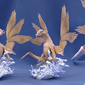 Royal Feathered Colossal Dragon 28mm 3D Resin Printed Miniature Dungeons and Dragons Pathfinder Tabletop Mini Monster Mayhem for Display/RPG
