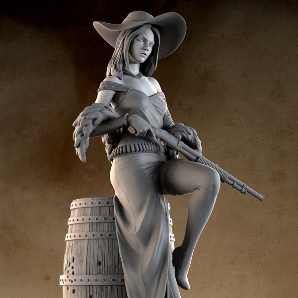 Eva Madame Whiskey 1:10 1920's Sexy Femme Fatale Shotgun, Tommy Gun, NSFW, and SFW Variants Beautiful Bootleg Gangster Woman Ritual Casting