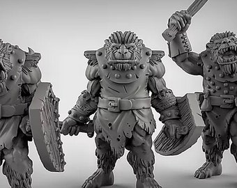 Bugbear Monster D&D Miniatures - 3D Resin Printed - Dungeons and Dragons, Pathfinder, Tabletop - Giant Warriors for Display or Roleplaying