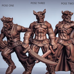 Tiefling Armed Rogue - 28mm 3D Printed Miniatures - D&D DnD Dungeons and Dragons Character, Fantasy, Tabletop - for Display Role Playing