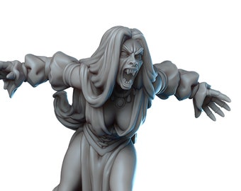 Vampire Queen 28mm Beastly D&D Resin Printed Miniature Dungeons and Dragons Pathfinder Tabletop Vae Victis Mini Character for Display or RPG