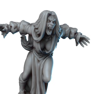 Vampire Queen 28mm Beastly D&D Resin Printed Miniature Dungeons and Dragons Pathfinder Tabletop Vae Victis Mini Character for Display or RPG