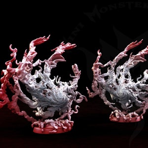 Living Spells - Fire, Water, Lightning Elemental Minions D&D Miniature Dungeons and Dragons Pathfinder Mini Monster Mayhem Display Tabletop