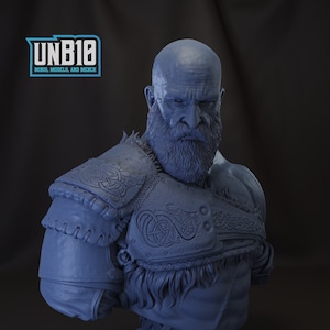 Kratos Greek God of War Bust D&D Dungeons and Dragons Pathfinder Tabletop Display or Role Playing TTRPG Eastman Statue