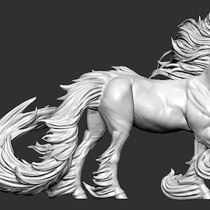 Giant Horse 3D Resin Printed 28mm Miniature D&D Dungeons and Dragons Pathfinder Tabletop Mini Monster Mayhem Creature for Display or RPG