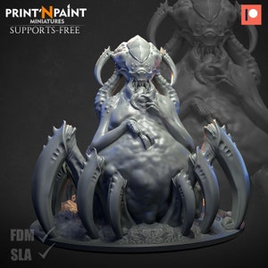 Broodmother Spider 28mm/32mm D&D Miniatura 3D Resina Impressa Dungeons and Dragons, Pathfinder, Fantasia RPG de mesa Roleplaying Print&#39;N Paint