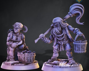 Dwarf Ship Crew Faern and Dormak Deep Sea Minis D&D Resin 28mm 32mm Miniature Dungeons and Dragons Pathfinder Tabletop Display Cast N Play
