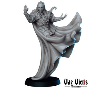 Vampire Lord Strahd Dracula 28mm D&D Resin Miniature Dungeons and Dragons Pathfinder Tabletop Vae Victis Mini Character for Display or RPG
