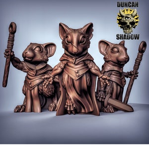 Mousling Musin Sorcerer Creatures 28mm D&D Miniatures 3D Resin Printed Dungeons and Dragons, Pathfinder, Tabletop for Display or Roleplaying