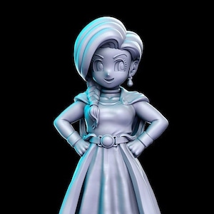 Sybil Anime Girl Mini D&D Resin 32mm / 28mm Miniature Dungeons Dragons Pathfinder Tabletop Display RPG RN Estudio JRPG Vol 3