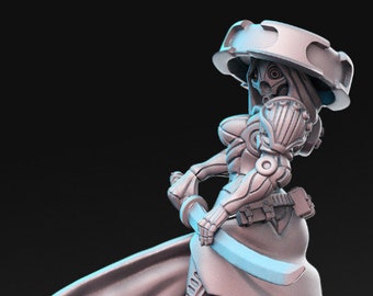 Robot Samurai "Akane" Resin Miniature / Wasteland / 28mm / 32mm / DND / Pathfinder Tabletop Games RN Estudio