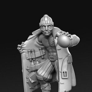 Investigator &quot;Allan&quot; Resin Miniature Wasteland 28mm 32mm DND Pathfinder Tabletop Games RN Estudio