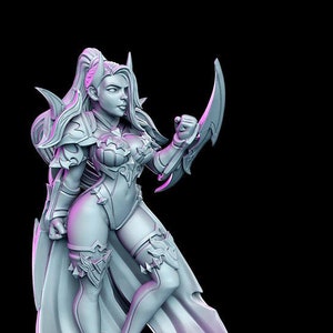 Sexy Assassin Elena Mini D&D 3D Resin Printed 32mm / 28mm Miniature Dungeons Dragons DnD Pathfinder Tabletop Display Witchman RN Estudio