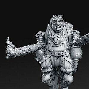 Apocalyptic Dwarf Tinker &quot;Pyrodwarf&quot; Resin Miniature / Wasteland / 28mm / 32mm / DND / Pathfinder Tabletop Games RN Estudio