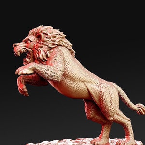 Gladiator Arena Lion &quot;Raios&quot; Resin Miniature / Way to Glory / 28mm / 32mm / DND / Pathfinder Tabletop Games RN Estudio