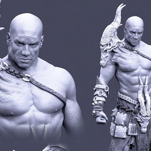 Boneflesh Sacrificer Dragon Warrior Detaljerad Resin Mini 28 mm, 32 mm och 75 mm Storlekar Dungeons and Dragons Pathfinder Display Dragon Necromancers