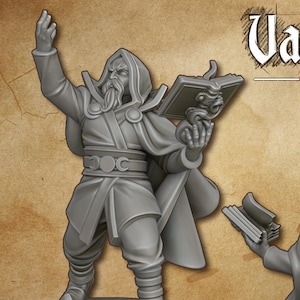 Human Wizard Hero Mini 28mm 32mm D&D Resin Miniature Dungeons and Dragons Pathfinder Tabletop Roleplaying Vae Victis Goblin Attack Character