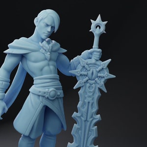 Norben Pinup Male Barbarian Mini D&D Resin 28mm 32mm or 54mm Miniature Dungeons and Dragons Pathfinder Tabletop Twin Goddess