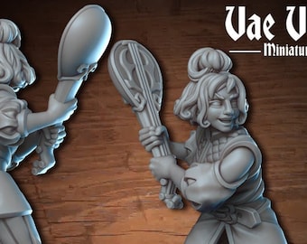 Barfight Halfling Bard 28 mm 32 mm D&D 3D Żywiczny Druk Miniaturowy Dungeons and Dragons Pathfinder Tabletop Roleplaying Vae Victis Mini Postać
