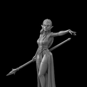 Moraeth, Child of Ithyr - 85mm Elven Trinity Dungeons and Dragons Pathfinder Tabletop Display RPG Ouroroboros Miniatures