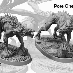Necrobeasts Undead Creatures Detailed Resin Miniature 28mm 32mm Dungeons and Dragons Pathfinder Display Dragon Necromancers Monster Minis
