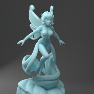 Fairie Princess Fae Princess D&D 3D-hars gedrukt 28 mm of 32 mm miniatuur DnD Dungeons and Dragons Pathfinder tafelblad Twin Goddess Anime RPG