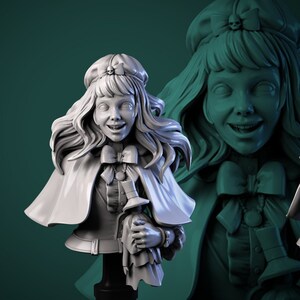 Doll Master Angelica Little Girl Ghost Bust Resin Bust Dungeons and Dragons Pathfinder Tabletop Display RPG White Werewolf Tavern Madness