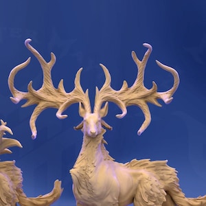 Woodland Stag Deer 3D Resin Printed 28mm Miniature Dungeons and Dragons Pathfinder Tabletop Mini Monster Mayhem Creature for Display or RPG