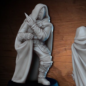 Masked Assassin 28mm or 32mm D&D 3D Resin Print Miniature Dungeons and Dragons Pathfinder Tabletop Roleplaying Vae Victis Mini Character