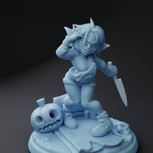 Chuki the Goblin Murder Doll Mini D&D Resin 28mm 32mm 54mm Miniature Dungeons and Dragons DnD Pathfinder Tabletop Twin Goddess Display RPG