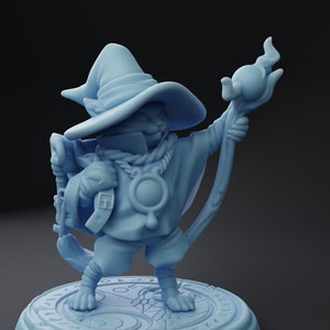 Callum Cat Wizard Ardling or Tabaxi Mage Mini D&D Resin 28mm 32mm or 54mm Miniature Dungeons and Dragons Pathfinder Tabletop Twin Goddess