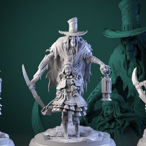 Angelica + Ghost Diorama 28mm 32mm and 75mm Miniature Dungeons and Dragons Pathfinder Tabletop Display RPG White Werewolf Tavern Madness