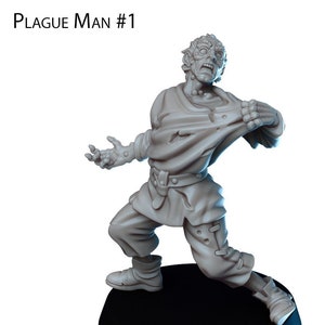 Plague Ridden Citizens 28mm 32mm D&D 3D Resin Print Miniature Dungeons and Dragons Pathfinder Tabletop Roleplaying Vae Victis Mini Character