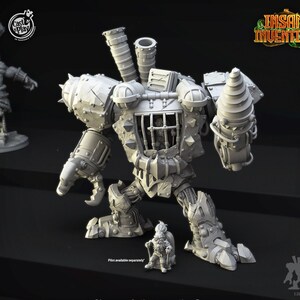Gnomish Mech Operator D&D Resin 28mm 32mm Miniatures Dungeons and Dragons Pathfinder Tabletop Display Cast N Play Insane inventions
