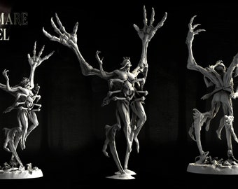 Aberración Desollada, Pesadilla Grande, Combustible, 28 mm, 32 mm, Miniatura de Resina para D&D, Dragones y Mazmorras, Pathfinder, Juego de Rol, Mini Monstruo, Caos