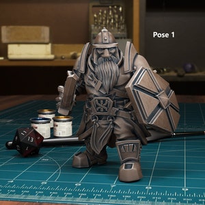 Dwarf Ironfist Guards Fighters 28mm or 32mm D&D Resin Miniature Dungeons and Dragons Pathfinder RPG Roleplaying TytanTroll Dwarves Minis