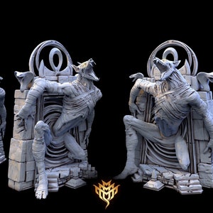 Anubis Avatar Miniatures Dungeons and Dragons Pathfinder Mini Monster Mayhem Figures for Display Tabletop RPG image 3
