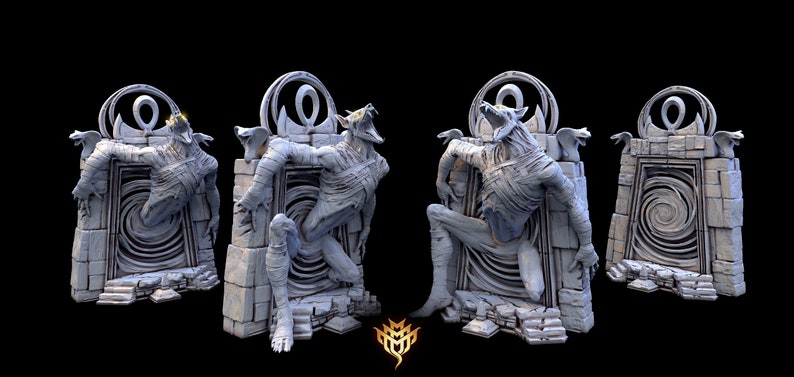Anubis Avatar Miniatures Dungeons and Dragons Pathfinder Mini Monster Mayhem Figures for Display Tabletop RPG image 3