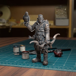 Hank Ranger Archer Figure NPC 28mm or 32mm Resin Minis D&D Dungeons and Dragons Pathfinder Fantasy DnD Tabletop RPG TytanTroll Miniature