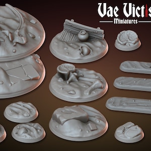 Desert Sand Nomad Bases for D&D Miniatures 28mm 32mm 60mm and 100mm - Dungeons and Dragons, Pathfinder, Tabletop Vae Victis 28mm Roleplaying