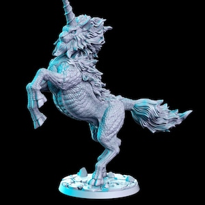 Leocorn D&D Resin Printed 32mm / 28mm Miniature Dungeons Dragons Pathfinder RPG RN Estudio Monster Hunters v2
