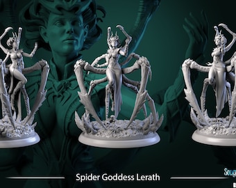 Spider Goddess 28mm o 32mm D&D resina miniatura mazmorras y dragones Pathfinder RPG juego de rol White Werewolf Tavern