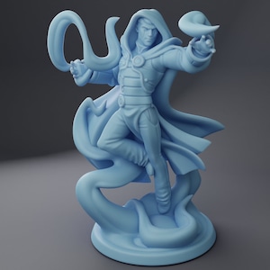 L the Wizard 28mm 32mm 54mm or 75mm Statue D&D Resin Miniature Dungeons and Dragons Roleplaying Twin Goddess Oaken Hollow 3 Mini