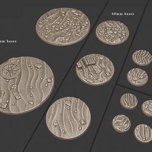 Desert Sand Beach Bases for D&D Miniatures 28mm 32mm 40mm 50mm 60mm and 100mm Dungeons and Dragons, Pathfinder, Tabletop Vae Victis 28mm RPG