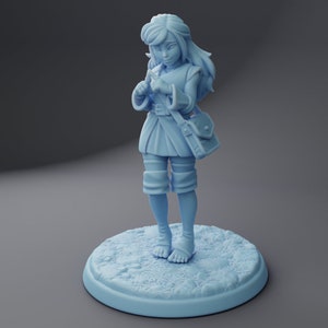 Phoebe the Cutesy Human Monk 28mm 32mm 54mm or 75mm Statue D&D Resin Miniature Dungeons and Dragons Roleplaying Twin Goddess Oaken Hollow 3