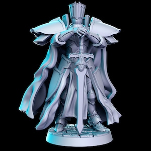 Black Knight Antipaladin Mini 28 mm ou 32 mm D&D Miniature en résine Donjons et Dragons Pathfinder RPG Jeu de rôle RN Estudios Minis JRPG Vol 16
