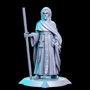 Noe Monk Warrior 28mm or 32mm D&D Resin Miniature Dungeons and Dragons Pathfinder RPG Roleplaying RN Estudios Minis Western RPG Vol 2